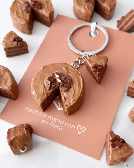 Llavero torta de chocolate