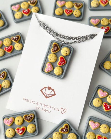 Collar bandeja con galletas San Valentín