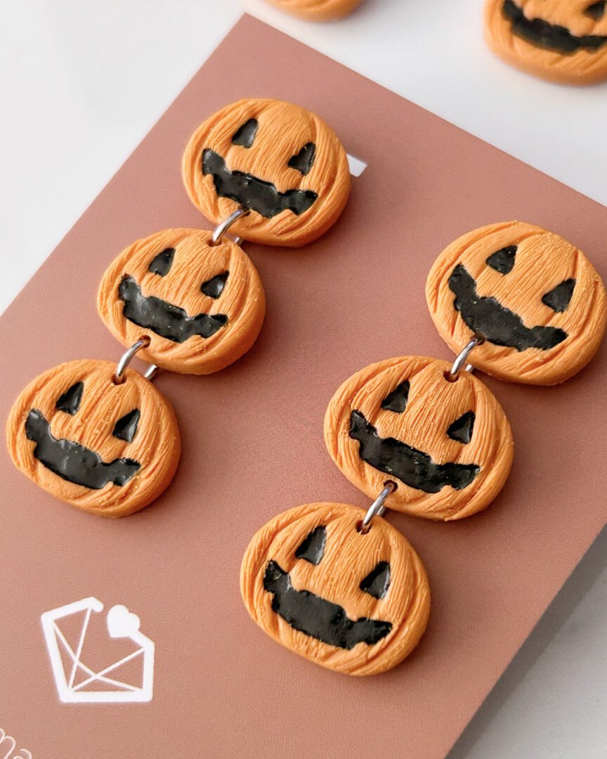 Colgantes calabaza de halloween - Imagen 2