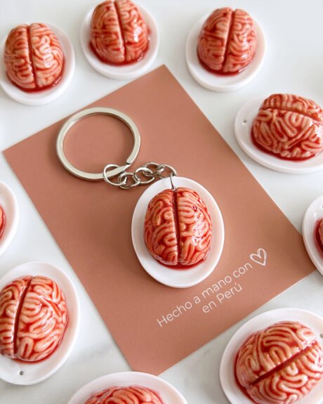 Llavero plato con cerebro