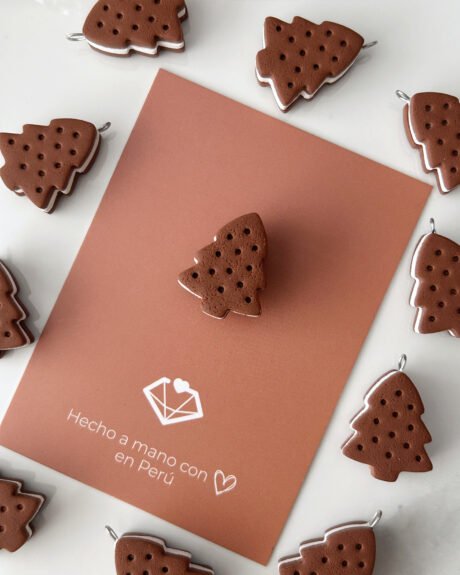 Pin sandwich de helado navideño